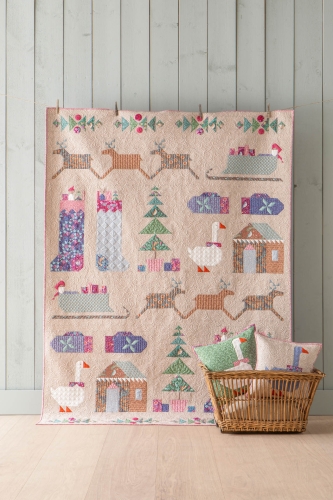 Tilda Patchwork Stoff Baumwolle - Hibernation - Eucalyptus-Beige